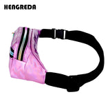 Laser Holographic Waist Bag Fanny Pack Slim Neon PU Bum Bag Belt Leather Pocket