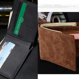 Men's Top Wallet Bifold Short Clutch Male Purse