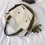 Canvas Cloth Waterproof Shoulder Bag Women Handbags Casual Style