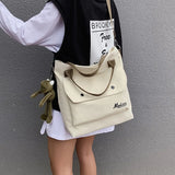 Canvas Cloth Waterproof Shoulder Bag Women Handbags Casual Style