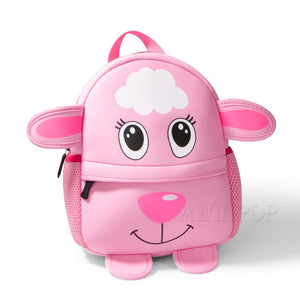 3D Pink Sheep School Backpacks Kids Neoprene School Bags