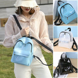 Clear PVC Mini Backpack School Book Bag Female Tote Backpacks Bags