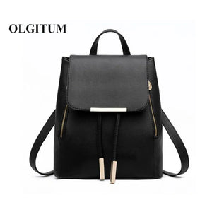 Girls School Backpack Top-handle PU Leather Mochila Escolar Travel Bag