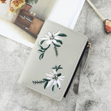 Women Wallet PU Leather Print Flower Cash Pocket Photo MiniClutch