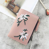 Women Wallet PU Leather Print Flower Cash Pocket Photo MiniClutch