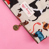 Dog & Cat Pattern Makeup Bag for Travel Ladies Waterproof