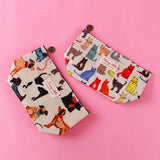 Dog & Cat Pattern Makeup Bag for Travel Ladies Waterproof