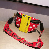 Retro Wave Point Waist Bag for Women, Chest Bag Shoulder Messenger Bags