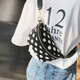 Retro Wave Point Waist Bag for Women, Chest Bag Shoulder Messenger Bags