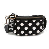 Retro Wave Point Waist Bag for Women, Chest Bag Shoulder Messenger Bags