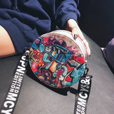 Crossbody Bag PU Leather Handbag Zipper Cartoon Women Bag Sac A Main