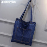 Large Denim Handbag Women Bag Tote Shoulder Crossbody Sac