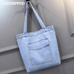 Large Denim Handbag Women Bag Tote Shoulder Crossbody Sac