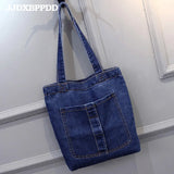 Large Denim Handbag Women Bag Tote Shoulder Crossbody Sac