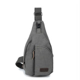 Men Canvas Vintage Leather Backpack Shoulder Bag Chest Sling Bag Handbags