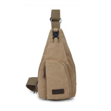 Men Canvas Vintage Leather Backpack Shoulder Bag Chest Sling Bag Handbags