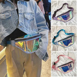 PVC Holographic Fanny Pack Laser Purse Shoulder Bag