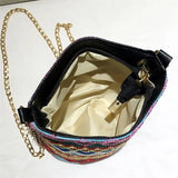 Summer Beach Shoulder Bag Ethnic Style Tassel Decor Crossbody Bag