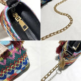 Summer Beach Shoulder Bag Ethnic Style Tassel Decor Crossbody Bag