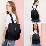 Women Canvas Backpack Student School Bag Preppy Style