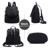 Women Canvas Backpack Student School Bag Preppy Style