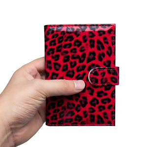 Leopard Passport Holder for Women with Buckle, Ear Spot Design, Multi-Card Slots