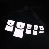 Harajuku Style Reflective Chest Bag Hip Hop Streetwear Waist Pack