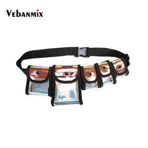 Holographic Waist Pack Clear PVC Travel Bag