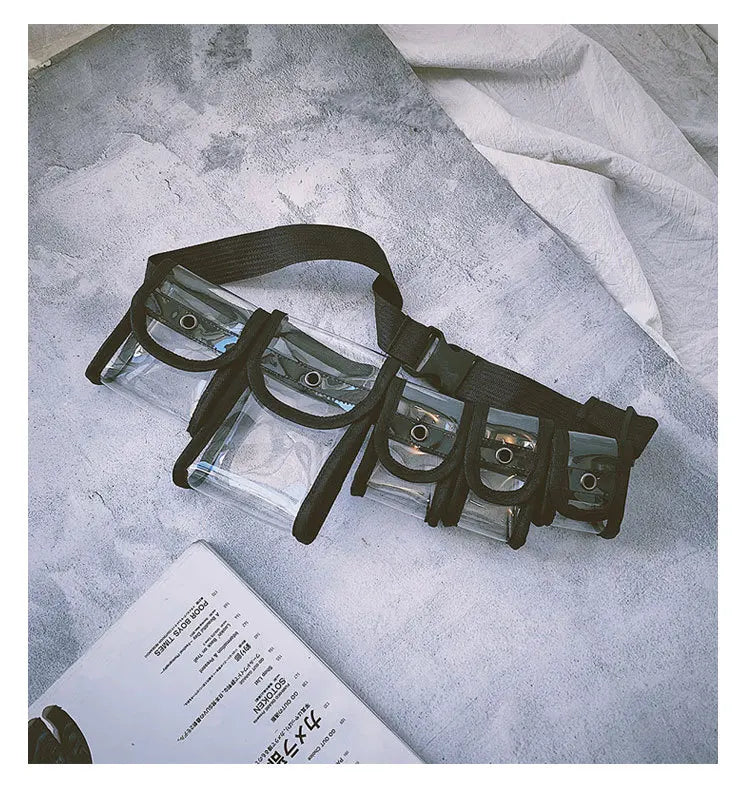 Holographic Waist Pack Clear PVC Travel Bag