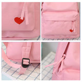 Yellow Canvas Backpack for Girls Schoolbag