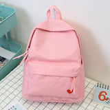 Yellow Canvas Backpack for Girls Schoolbag