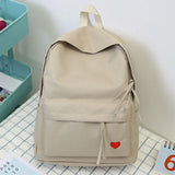 Yellow Canvas Backpack for Girls Schoolbag