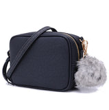 Small Bags Mini Fur Ball PU Women Bags