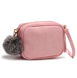 Small Bags Mini Fur Ball PU Women Bags