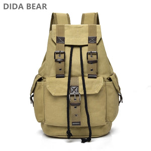 Men Canvas Backpack Large Male Mochilas Casual Schoolbag For Boys