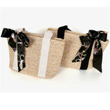 Vintage Rattan Basket Shoulder Bag for Women