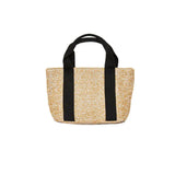 Vintage Rattan Basket Shoulder Bag for Women