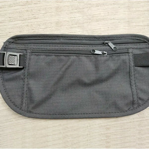 Unisex Travel Pouch Hidden Wallet Passport Waist Belt Bag