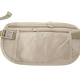 Unisex Travel Pouch Hidden Wallet Passport Waist Belt Bag