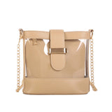 Transparent Women's Shoulder Beach Bag Waterproof Wave Point Master Bag