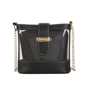 Transparent Women's Shoulder Beach Bag Waterproof Wave Point Master Bag