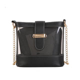 Transparent Women's Shoulder Beach Bag Waterproof Wave Point Master Bag