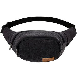 Vintage Canvas Waist Pack Belt Bag Men Casual Waist Bags Woman Bag ZZQ01