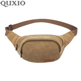 Vintage Canvas Waist Pack Belt Bag Men Casual Waist Bags Woman Bag ZZQ01