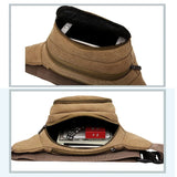 Vintage Canvas Waist Pack Belt Bag Men Casual Waist Bags Woman Bag ZZQ01
