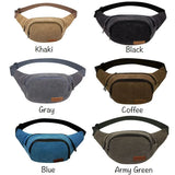 Vintage Canvas Waist Pack Belt Bag Men Casual Waist Bags Woman Bag ZZQ01