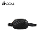 Women Waist Bag PU Leather Zipper Belt Bag Chest Handbag Solid High CD5612/h