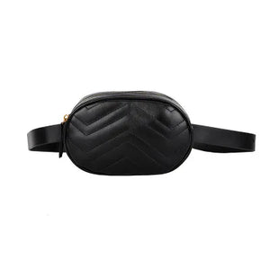 Women Waist Bag PU Leather Zipper Belt Bag Chest Handbag Solid High CD5612/h