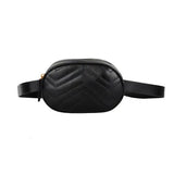 Women Waist Bag PU Leather Zipper Belt Bag Chest Handbag Solid High CD5612/h