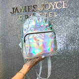 Laser Holographic Backpack For Lady Girl Student School Travel